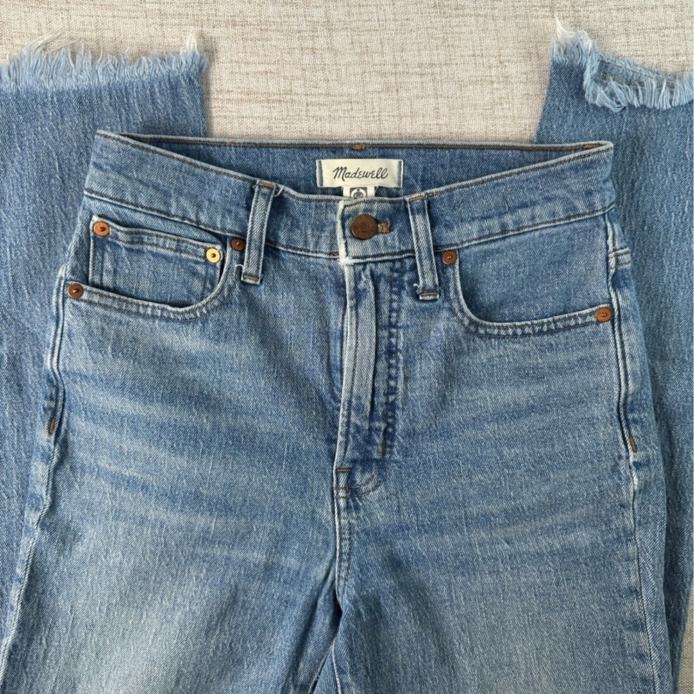 Madewell The Perfect Vintage Jean Women's 25 High Rise Straight Raw Hem
